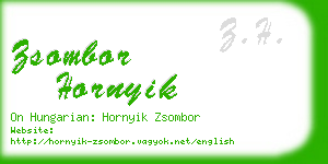 zsombor hornyik business card